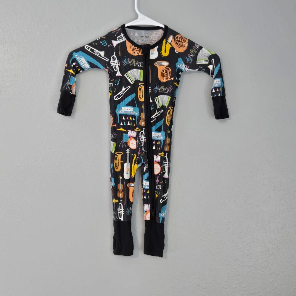 Little Sleepies Zippy Pamajas Keys and Chords 3-6M Bamboo Sleeper